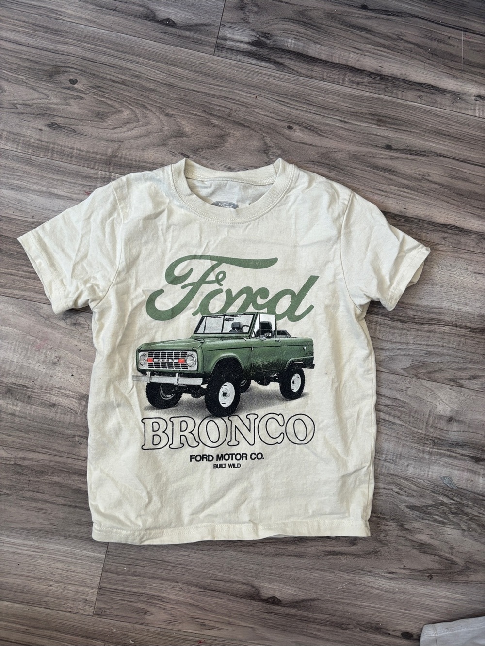 Ford Cream Tee with Green Bronco Baby tee